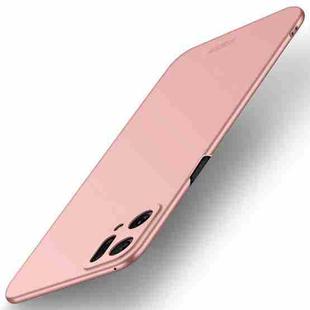 For OPPO Find X5 MOFI Frosted PC Ultra-thin Hard Case(Rose Gold)