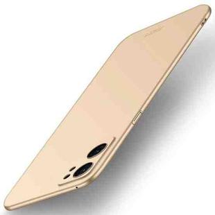 For OPPO Reno7 5G Global / Find X5 Lite MOFI Frosted PC Ultra-thin Hard Case(Gold)