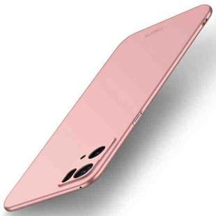 For OPPO Reno7 Pro MOFI Frosted PC Ultra-thin Hard Case(Rose Gold)