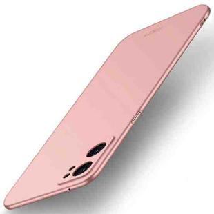 For OPPO Reno7 SE MOFI Frosted PC Ultra-thin Hard Case(Rose Gold)