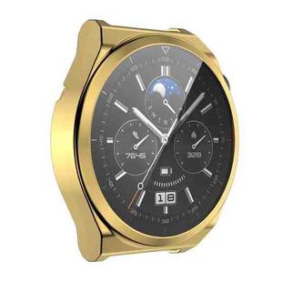 For Huawei Watch GT 3 Pro 43mm ENKAY Full Coverage Electroplated Soft TPU Case with Screen Protection(Golden)