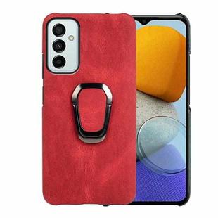 For Samsung Galaxy M53 Ring Holder PU Phone Case(Red)