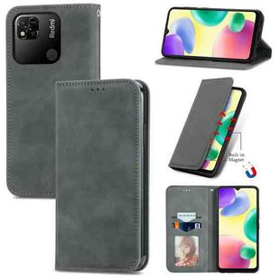 For Xiaomi Redmi 10A Retro Skin Feel Magnetic Leather Phone Case(Gray)