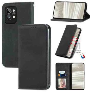 For OPPO Realme GT2 Pro Retro Skin Feel Magnetic Leather Phone Case(Black)