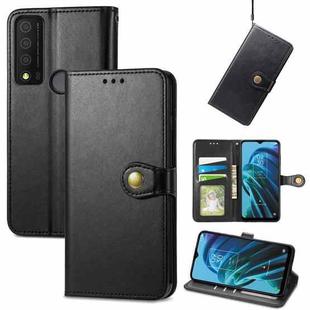 For TCL 30 XE 5G Retro Solid Color Buckle Leather Phone Case(Black)