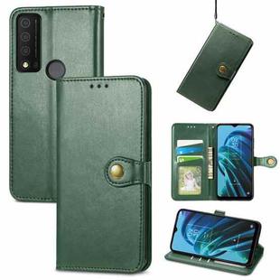 For TCL 30 XE 5G Retro Solid Color Buckle Leather Phone Case(Green)