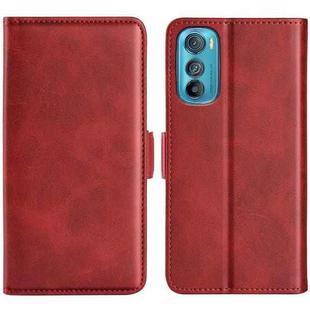 For Motorola Moto Edge 30 5G Dual-side Magnetic Buckle Horizontal Flip Leather Phone Case(Red)