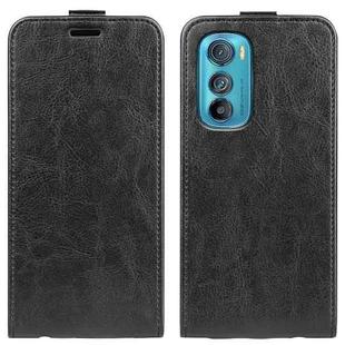 For Motorola Moto Edge 30 5G R64 Texture Vertical Flip Leather Phone Case(Black)