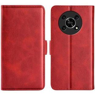 For Honor X30 / Magic 4 Lite Dual-side Magnetic Buckle Horizontal Flip Leather Phone Case(Red)