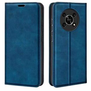 For Honor X30 / Magic 4 Lite Retro-skin Magnetic Suction Leather Phone Case(Dark Blue)