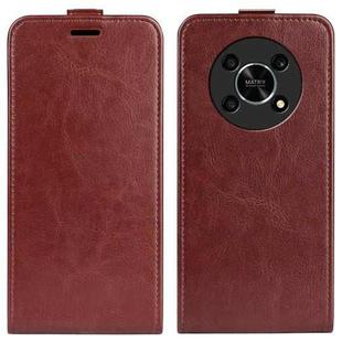 For Honor X30 / Magic 4 Lite R64 Texture  Vertical Flip Leather Phone Case(Brown)