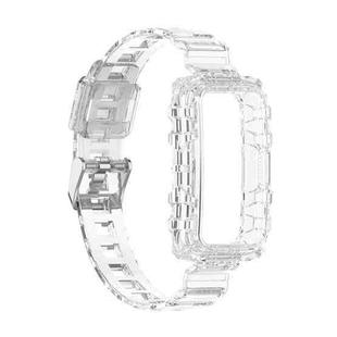 For Honor Band 6 One-Piece Transparent Silicone Watch Band(Transparent)