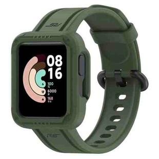 For Xiaomi Redmi Watch Lite Silicone Solid Color Watch Band(Dark Green)