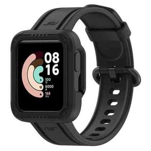 For Xiaomi Redmi Watch Lite Silicone Solid Color Watch Band(Black)