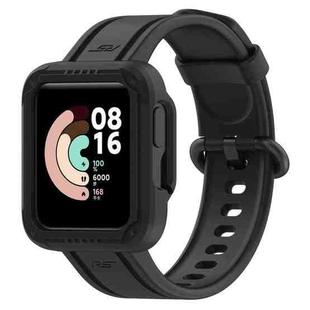 For Xiaomi Redmi Watch 2 Lite Silicone Solid Color Watch Band(Black)