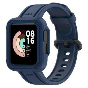 For Xiaomi Redmi Watch Silicone Solid Color Watch Band(Dark Blue)