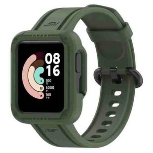 For Xiaomi Redmi Watch 2 Silicone Solid Color Watch Band(Dark Green)