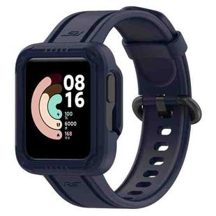 For Xiaomi Mi Watch Lite Silicone Solid Color Watch Band(Ink Blue)