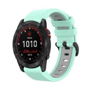 For Garmin Tactix 7 26mm Silicone Sports Two-Color Watch Band(Water Duck+Grey)