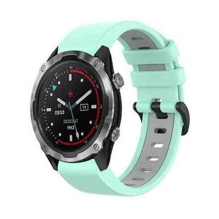 For Garmin Descent MK2 26mm Silicone Sports Two-Color Watch Band(Water Duck+Grey)