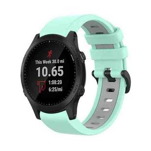 For Garmin Forerunner 945 22mm Silicone Sports Two-Color Watch Band(Water Duck+Grey)