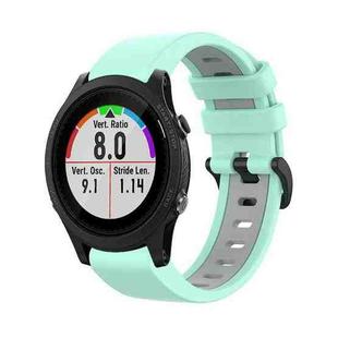 For Garmin Forerunner 935 22mm Silicone Sports Two-Color Watch Band(Water Duck+Grey)