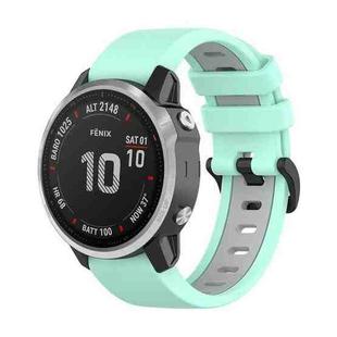 For Garmin Fenix 6S Pro 22mm Silicone Sports Two-Color Watch Band(Water Duck+Grey)