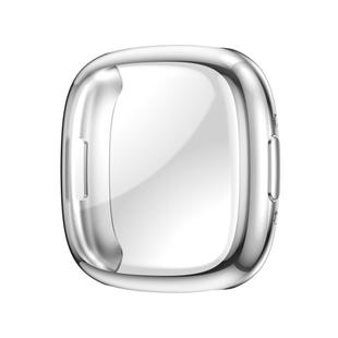 For Fitbit Versa 4 Shockproof TPU Protective Watch Case(Silver)