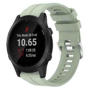 For Garmin Forerunner 945 22mm Silicone Sports Watch Band(Peppermint Green)