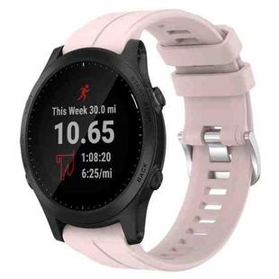 For Garmin Forerunner 945 22mm Silicone Sports Watch Band(Light Pink)