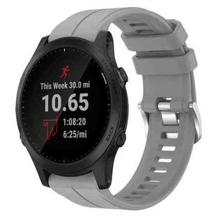For Garmin Forerunner 945 22mm Silicone Sports Watch Band(Grey)