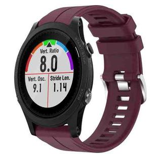 For Garmin Forerunner 935 22mm Silicone Sports Watch Band(Burgundy)
