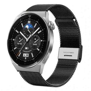 For Huawei Watch GT 3 Pro 43mm 20mm Milan Steel Mesh Double Buckle Watch Band(Black)