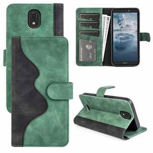 For Nokia C100 Stitching Horizontal Flip Leather Phone Case(Green)