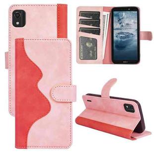 For Nokia C2 2nd Edition Stitching Horizontal Flip Leather Phone Case(Pink Red)