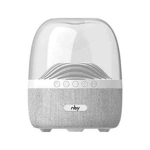 NBY 6680 Colorful Light 6D Stereo Wireless Bluetooth Speaker(White)