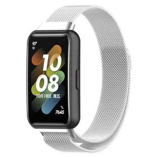 For Huawei Band 7 Milan Magnetic Watch Band(Silver)