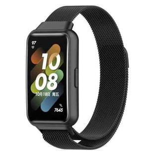 For Huawei Band 7 Milan Magnetic Watch Band(Black)