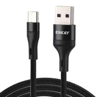 ENKAY ENK-CB119 1m USB 3.0 to USB-C / Type-C 5A Super Fast Charging Sync Data Cable(Black)