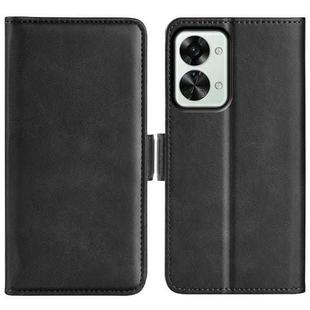 For OnePlus Nord 2T 5G Dual-side Magnetic Buckle Flip Leather Phone Case(Black)