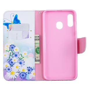 Colored Drawing Pattern Horizontal Flip Leather Case for Samsung Galaxy A20&A30,with Holder & Card Slots & Wallet(Butterfly Love)