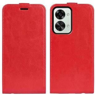 For OnePlus Nord 2T 5G R64 Texture Vertical Flip Leather Phone Case(Red)