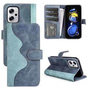 For Xiaomi Redmi Note 11T Pro / Note 11T Pro+  Stitching Horizontal Flip Leather Phone Case(Blue)