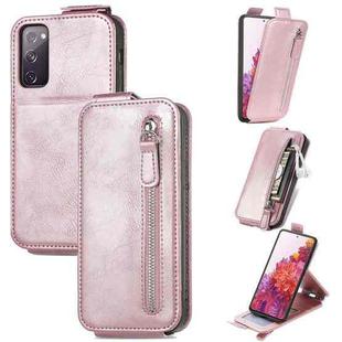 For Samsung Galaxy S20 FE 5G / S20 Lite 4G Zipper Wallet Vertical Flip Leather Phone Case(Pink)