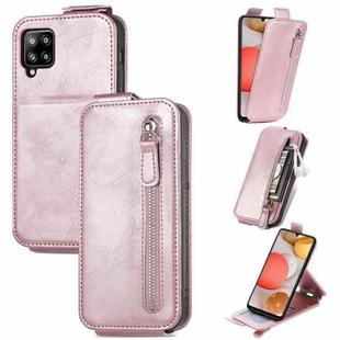 For Samsung Galaxy A42 5G Zipper Wallet Vertical Flip Leather Phone Case(Pink)