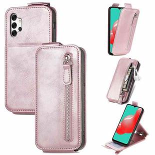 For Samsung Galaxy A32 5G Zipper Wallet Vertical Flip Leather Phone Case(Pink)