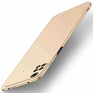 For Xiaomi POCO M4 Pro 4G MOFI Frosted PC Ultra-thin Hard Case(Gold)