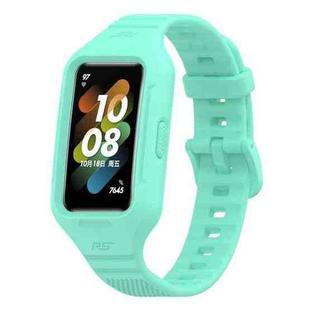 For Huawei Band 7 Solid Color Silicone Integrated Watch Band(Water Duck)