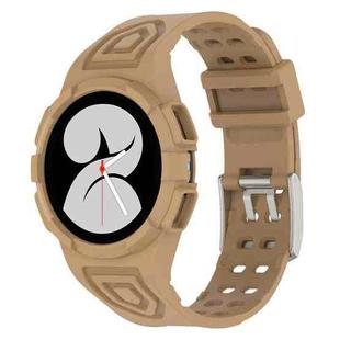 For Samsung Galaxy Watch 40MM Silicone Integrated Watch Band(Coffee Color)