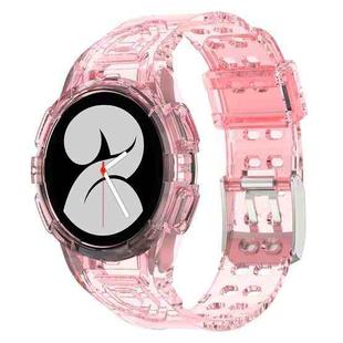 For Samsung Galaxy Watch 40MM Silicone Integrated Watch Band(Transparent Pink)